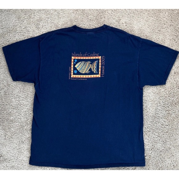 American Academy Coders T-Shirt 2XL Blue 11th‎ Annual Islands Coding Hawaii 2003 - Picture 1 of 10
